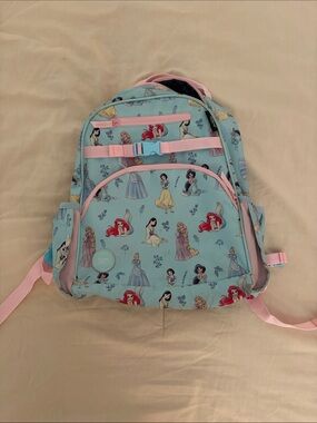 Kids Blue Princess Print Backpack with Pink Accents